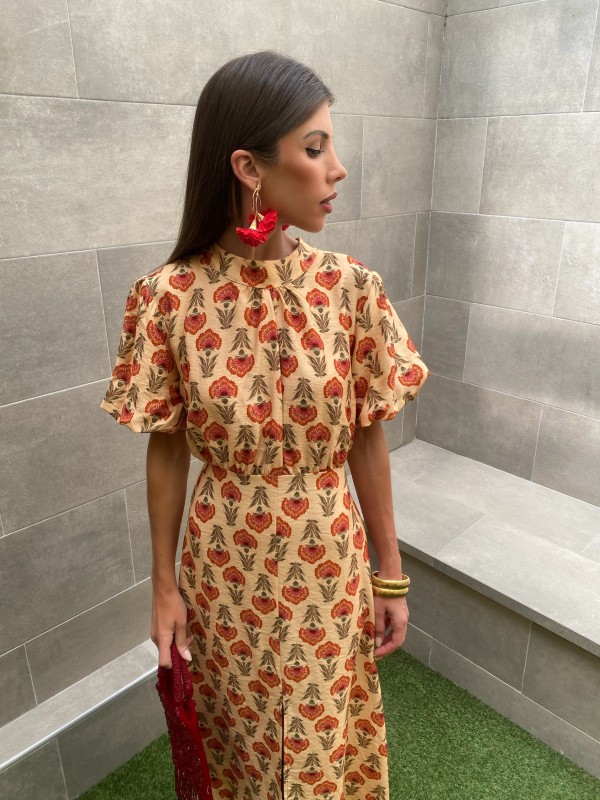 Vestido Moraleja Mantequilla