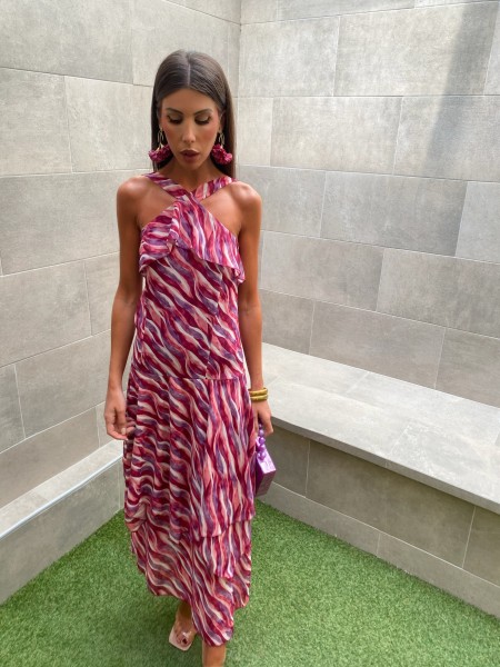 Vestido Borha Rosa 2