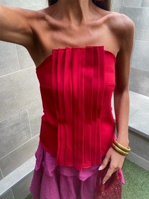 Ensemble de théâtre rouge/rose