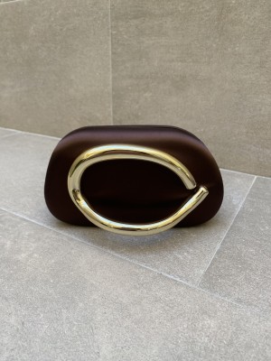 Clutch com borda de cetim (várias cores)