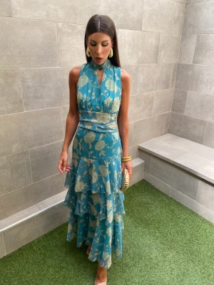 Vestido Luciana Aguamarina