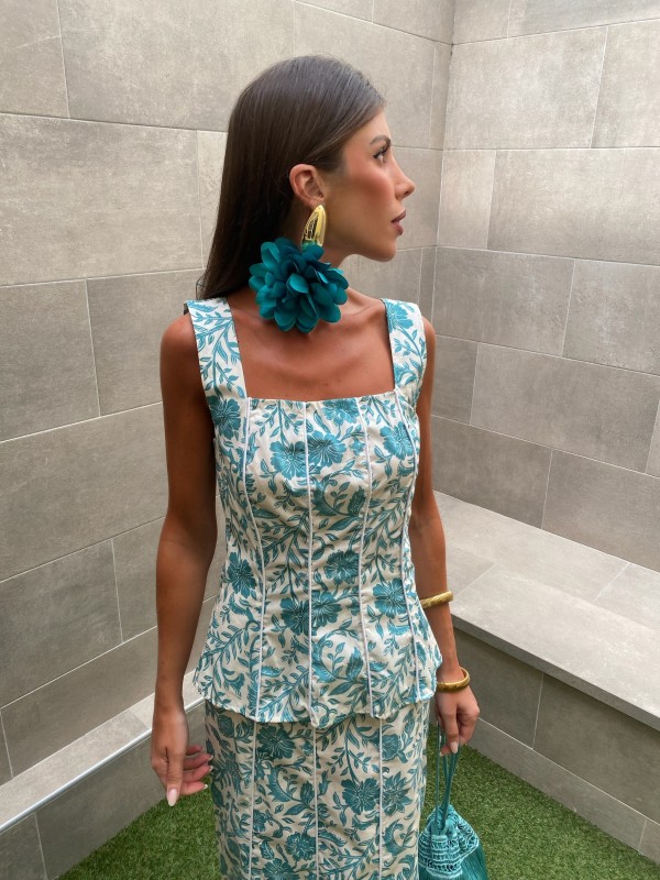 Collana girocollo con fiori (vari...