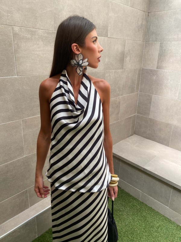 Conjunto López Negro/Crema