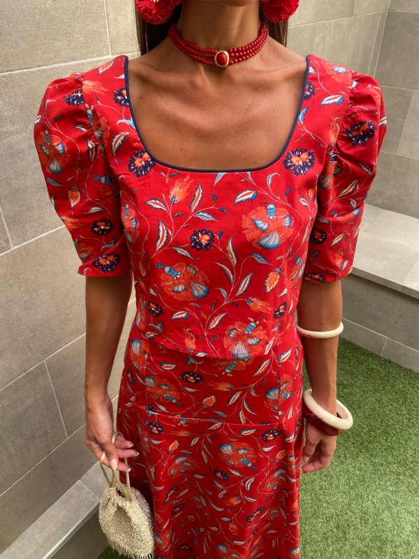 Conjunto Amarilis Rojo