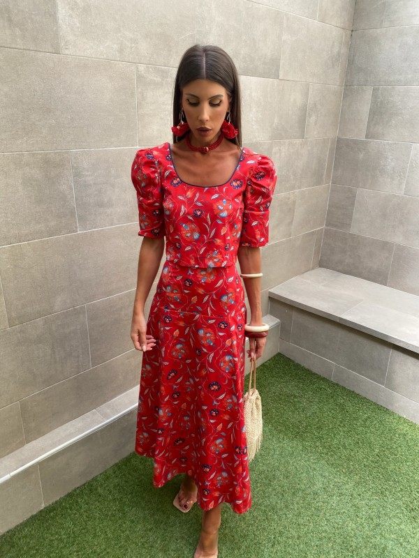 Conjunto Amarilis Rojo