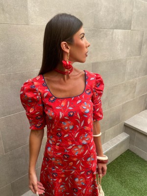 Conjunto Amarilis Vermelho