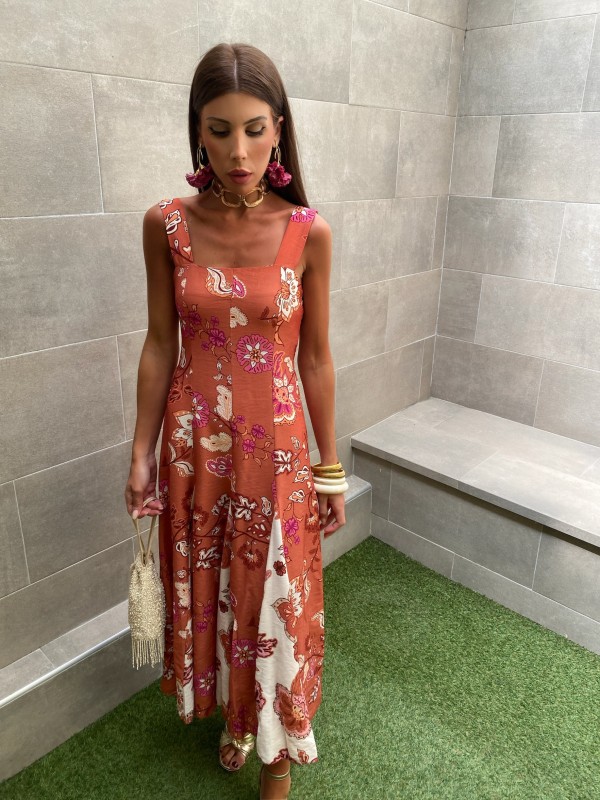 Vestido Amaranta Teja