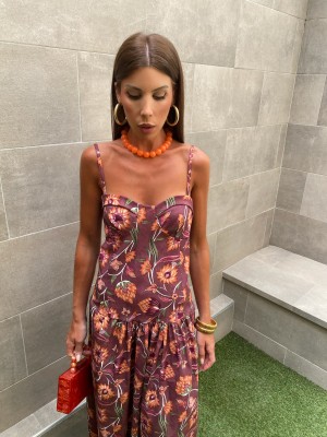 Vestido Mondrián Berenjena