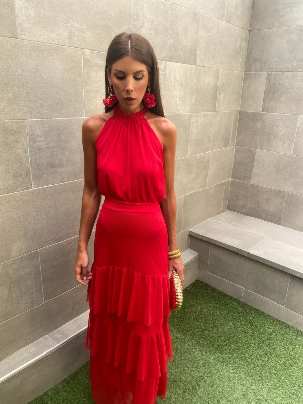 Conjunto Makandé Liso Rojo