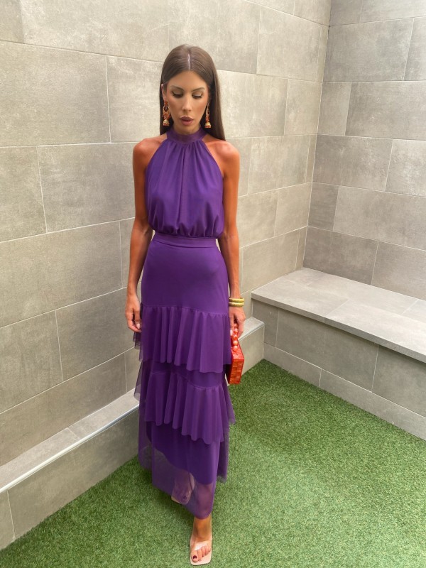 Conjunto Makandé Liso Roxo