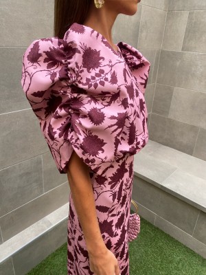 Vestido rosa de gardênia