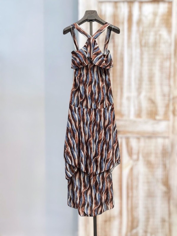 Vestido Borha Marrón