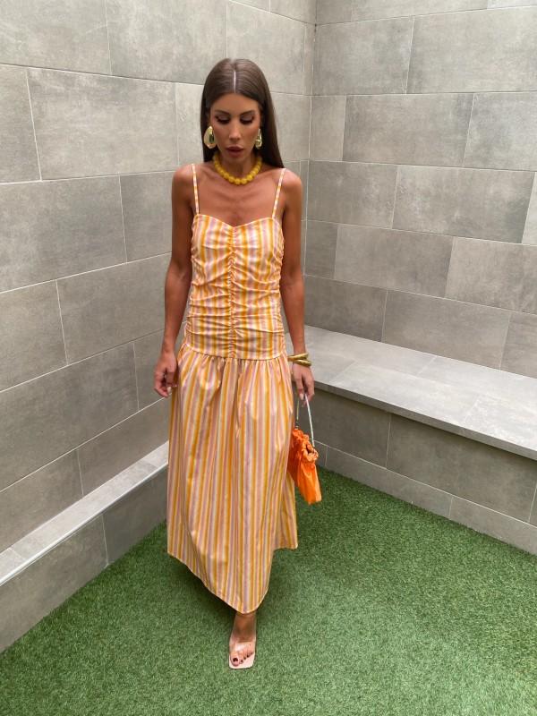 Robe à palette jaune