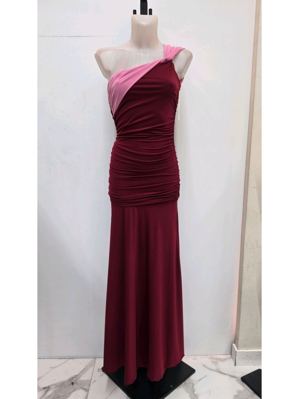 Two-tone wine/pink blonde dress