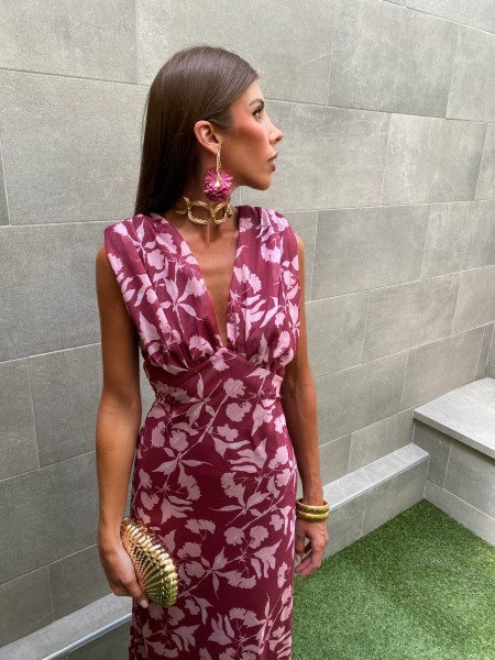 Purity Shine Wine Dress 2