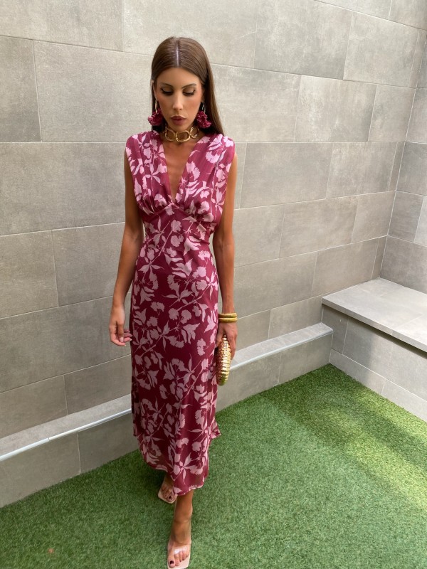 Purity Shine Wine Dress