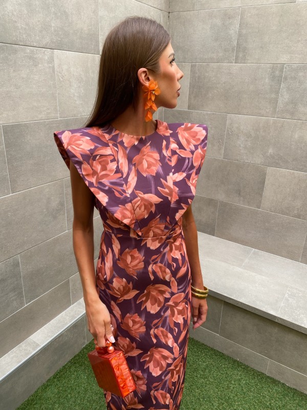 Vestido Ofelia cor berinjela