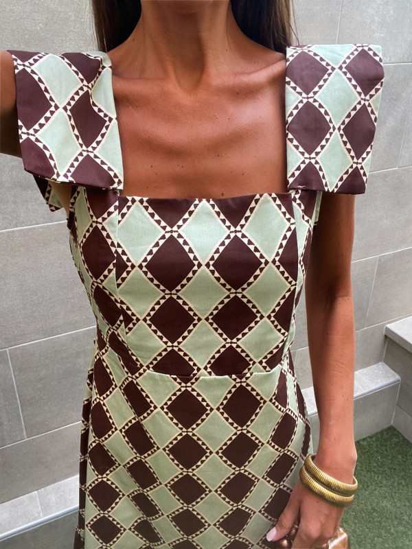 Abito Sudan marrone/menta