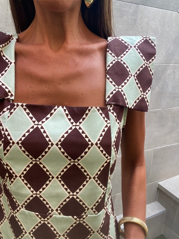 Sudan Brown/Mint Dress