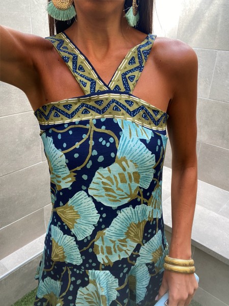 Robe bleue Fabiana