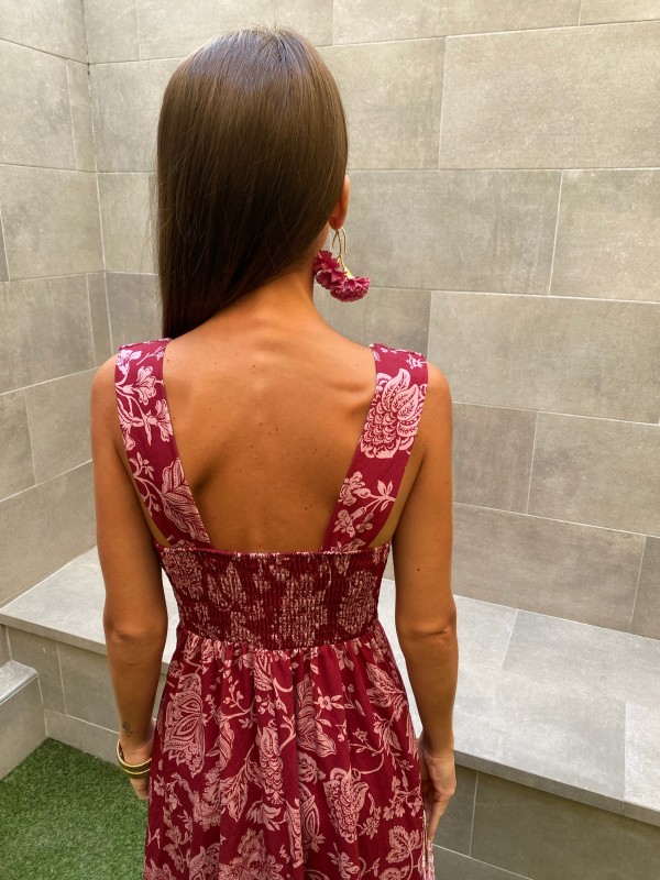Robe Teodosia bordeaux/rose