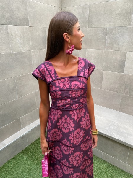 Robe en velours violet