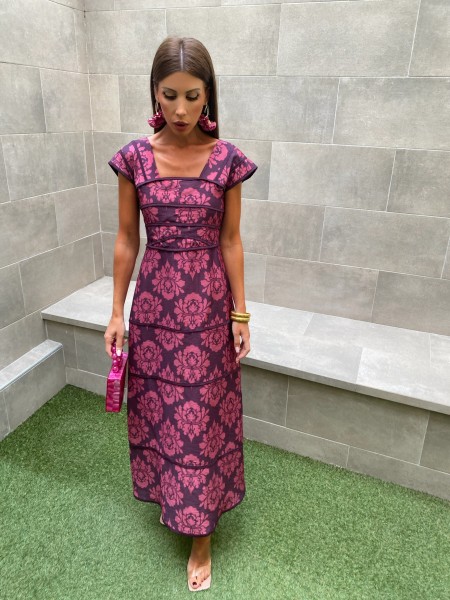 Vestido Velluto Morado 2