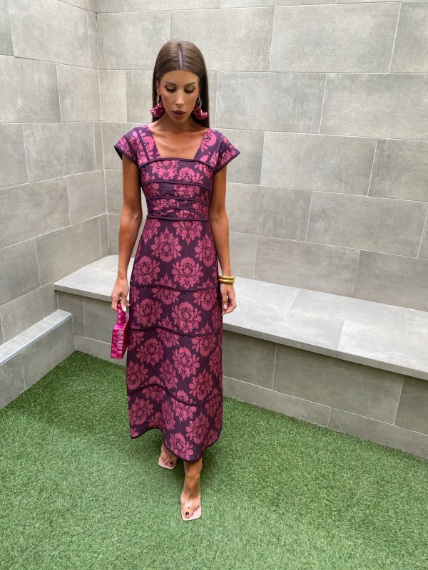 Vestido de veludo roxo