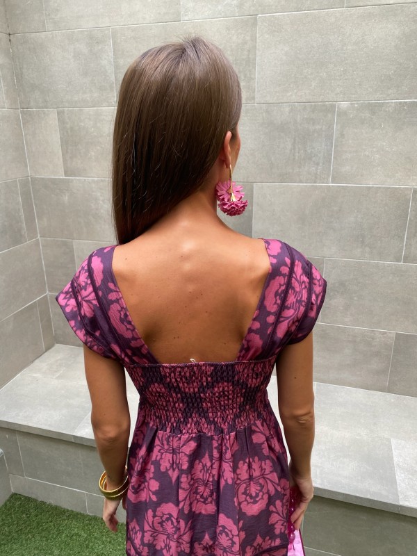 Vestido Velluto Morado