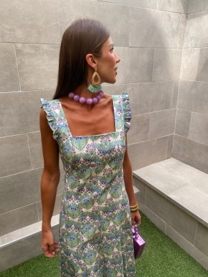 Vestido Bethia verde-água
