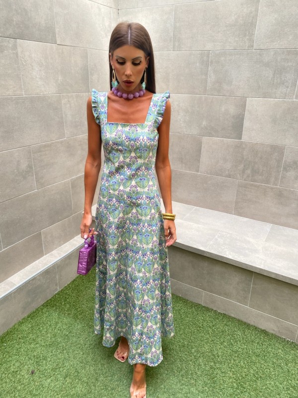 Robe Bethia vert turquoise