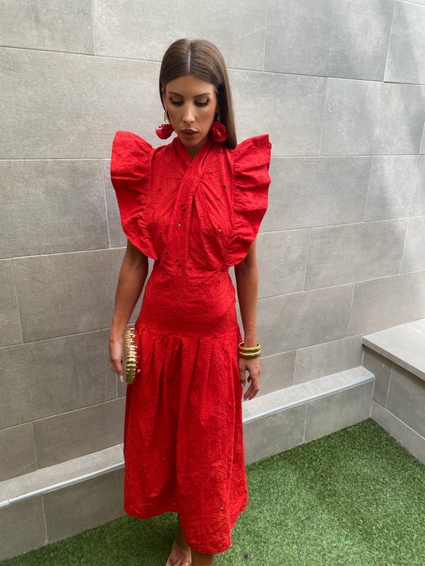 Abenza Red Dress