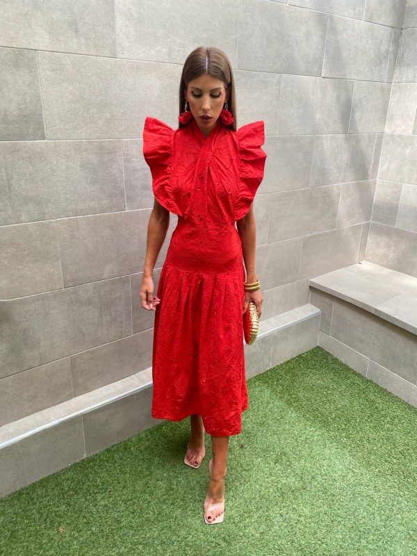 Vestido Abenza Rojo