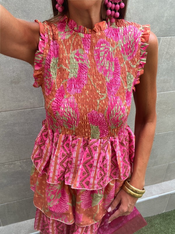 Vestido Chennai Rosado