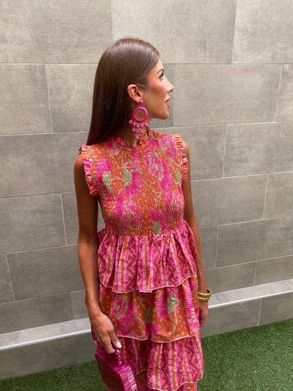 Vestido Chennai Rosado