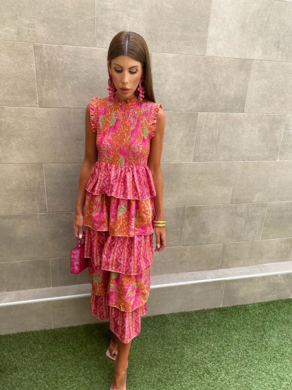 Vestido Chennai Rosado