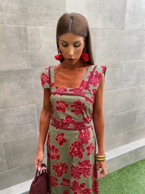 Pernambuco Olive Dress