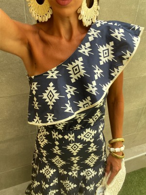 Ensemble bleu aztèque
