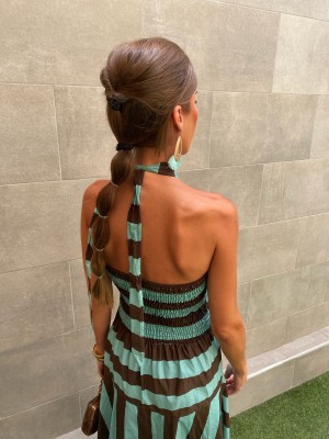 Robe marron/turquoise Guatemala