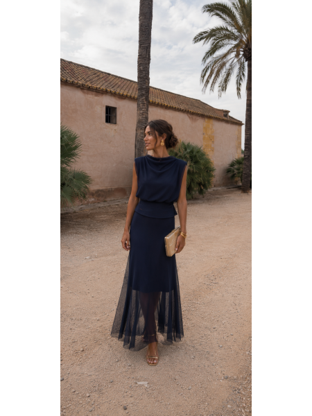 Luana Sleeveless Blue Set