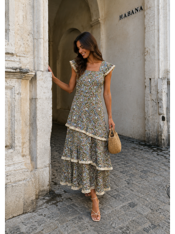 Robe vert Vera