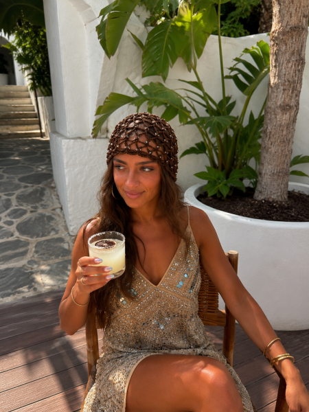 Toucas de crochê com glitter (Vários modelos)