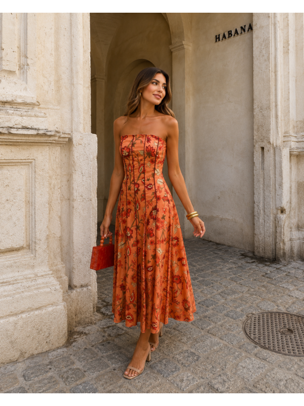 Vestido Saboya Naranja