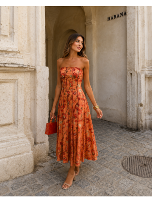 Vestido laranja Savoy