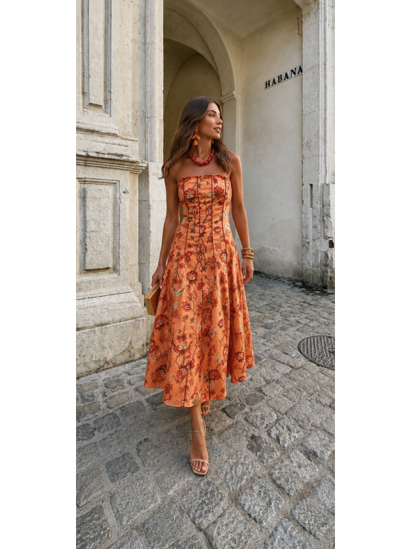 Abito arancione Savoy