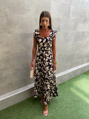 Robe serpentine noire