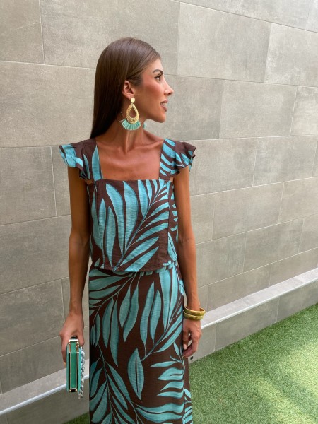 Ensemble Pastrana marron/turquoise 2