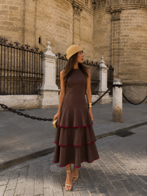 Vestido marrom Arousa
