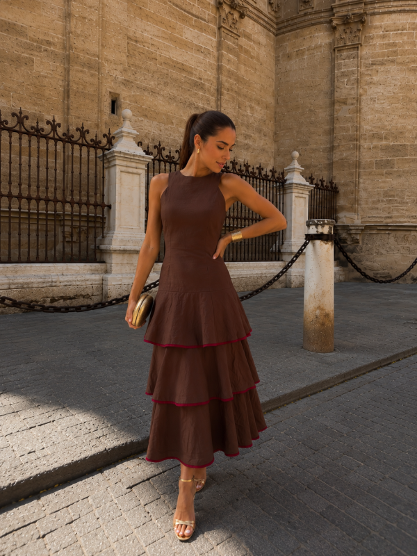 Vestido marrom Arousa