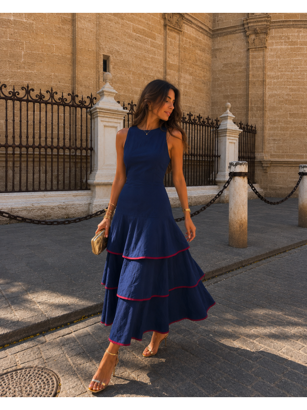 Vestido Arousa Azul